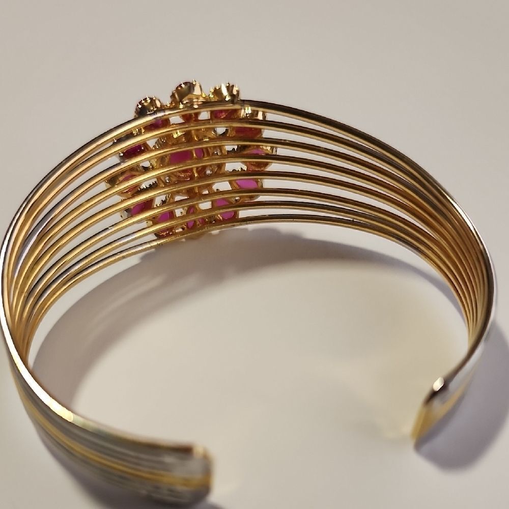 Ruby Gemstone Cuff Bracelet - image 5